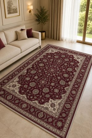 Dekoratif Halı Kaymaz Taban Leke Tutmaz Yıkanabilir Kilim Özel Ölçü Salon Halısı 3059