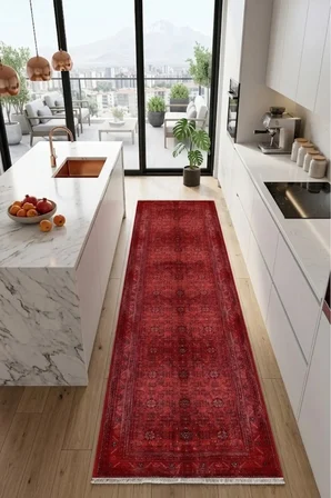 Yolluk Halı Kaymaz Taban Yıkanabilir Leke Tutmaz Kilim Özel Ölçü Koridor Halısı 3009