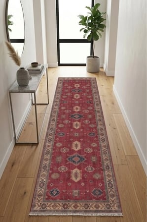 Yolluk Halı Kaymaz Taban Yıkanabilir Leke Tutmaz Kilim Özel Ölçü Koridor Halısı 3025-2