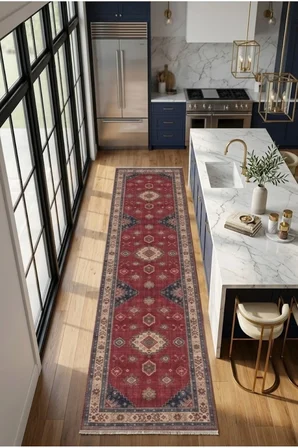 Yolluk Halı Kaymaz Taban Yıkanabilir Leke Tutmaz Kilim Özel Ölçü Koridor Halısı 3028