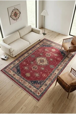 Yolluk Halı Kaymaz Taban Yıkanabilir Leke Tutmaz Kilim Özel Ölçü Koridor Halısı 3028
