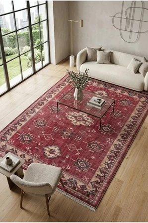 Yolluk Halı Kaymaz Taban Yıkanabilir Leke Tutmaz Kilim Özel Ölçü Koridor Halısı 3029
