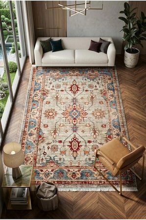 Yolluk Halı Kaymaz Taban Yıkanabilir Leke Tutmaz Kilim Özel Ölçü Koridor Halısı 3031