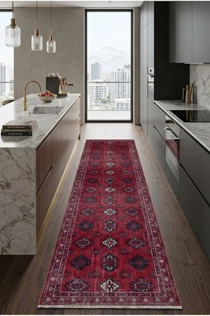 Yolluk Halı Kaymaz Taban Yıkanabilir Leke Tutmaz Kilim Özel Ölçü Koridor Halısı 3040