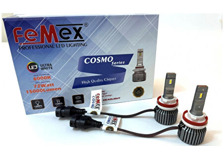 Femex Cosmo H11 Şimşek Etkili Led Xenon 72W 15.000 Lumen