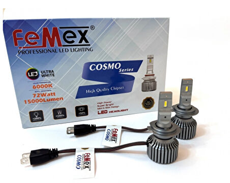 Femex Cosmo H7 Şimşek Etkili Led Xenon 72W 15.000 Lumen