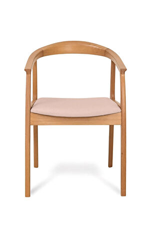 Helsinki Krem C Model Bohem Natural Ahşap Sandalye