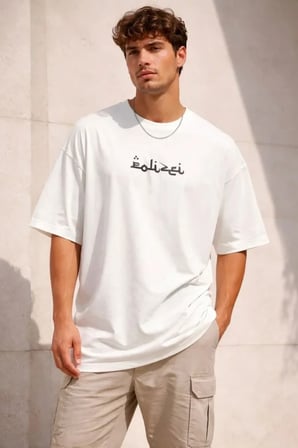 Erkek Bisiklet Yaka Baskılı Kısa Kollu Tişört Streetwear Günlük Basic Pamuklu Tshirt