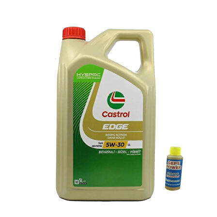 Edge 5w-30 Ll Tam Sentetik Dpf Motor Yağı 5 L + Cam Suyu 80 Ml