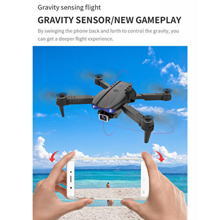 E99 4K FPV Mini Drone | Katlanabilir Geniş Açı Kameralı, Akıllı Takip Özellikli RC Drone | Taşıma Çantalı Quadrocopter
