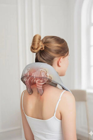 Çeşithane Isıtıcılı Omuz & Boyun Masaj Aleti – 3D Yoğun Masaj Başlıklı, Titreşimli, Çok Bölgeli Masaj Cihazı, Ergonomik Ev & Ofis Masaj Aleti