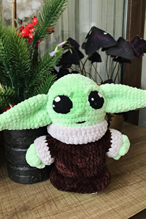 Starwars Baby Yoda Örgü Bebek Oyuncak