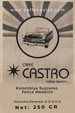 Kolombiya Supremo Espresso Kahve (Öğütülmüş) 250 Gr.