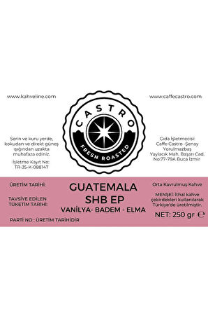 Guatemala SHG Espresso Kahve (Öğütülmüş) 1000 Gr. (4X250 GR)