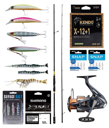 Yek Outdoor Pro Spin Olta Seti Okuma Ceymar SW Bass 243cm MH 14-42gr M-Fast Olta Kamışı & Shimano Makina Nasci FD 4000