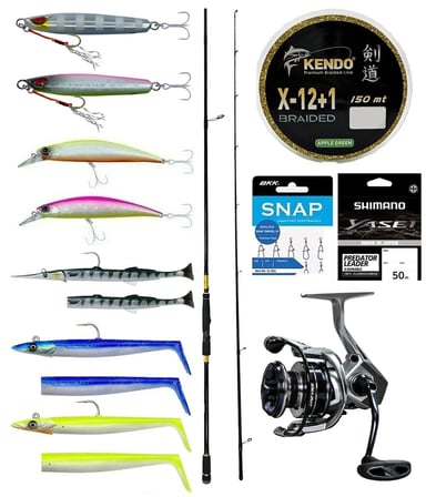 Yek Outdoor Pro Spin Olta Seti Okuma Ceymar SW Bass 274cm MH 14-42gr M-Fast Olta Kamışı & Okuma Safyre SF-4000A Olta Makinesi
