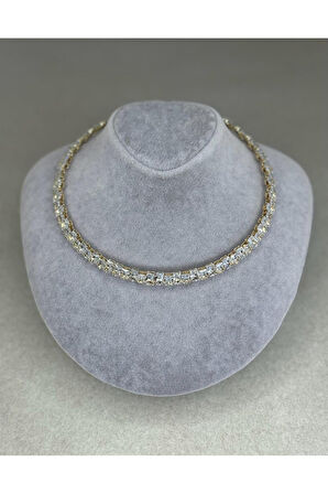 Gold choker kolye