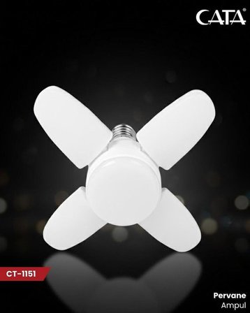 Cata 30 Watt Dörtlü Pervane Led Ampul 6500K Beyaz Işık CT-1151