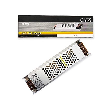 Cata 17 Amper Şerit Led Trafosu ( 200W ) (Süper Slim Model)