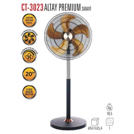 Cata Altay 51cm (20inç) Sanayi Tipi Ayaklı Vantilatör Ct-3023