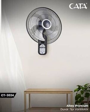 Cata Altay 46cm (18inç) Premium Duvar Tipi Vantilatör Kumandalı Ct-3024