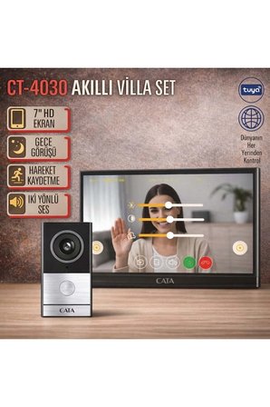 Cata Akıllı Villa Set (Görüntülü Diyafon)  CT-4030