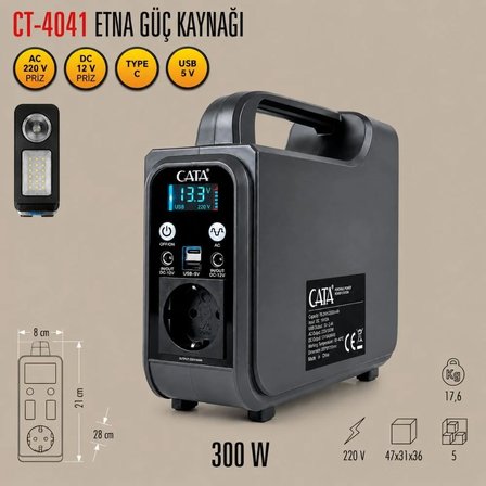 Cata  Etna Güç Kaynağı 20 Amper - 300Watt Ct-4041