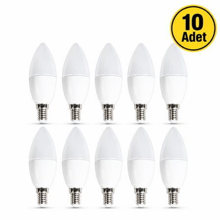 Cata 7W Ledli Buji Ampul E14 Duylu 3200K Gün Işığı CT-4079 10 Adet