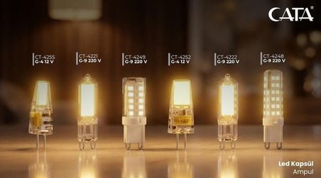 Cata 4W 220V Geniş Açı Ledli Kapsül Ampul G9 Duylu 6400 Kelvin Beyaz Işık CT-4222B