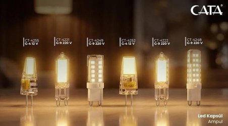 Cata 4W 220V Geniş Açı Ledli Kapsül Ampul G9 Duylu 3200 Kelvin Gün Işığı CT-4222G