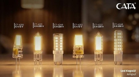 Cata 3W 6400K Beyaz Işık 220v Geniş Açı Led Ampul G9 Duylu CT-4249B