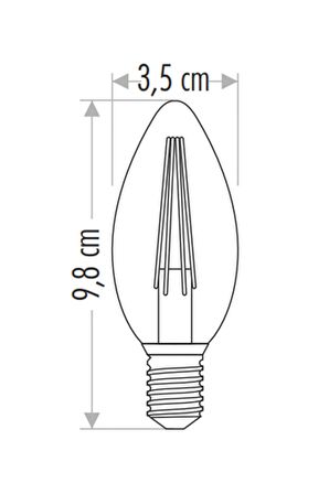 Asyagrup Cata 4w Rustik Led Filament Ampul - Amber Renk - 6 Adet