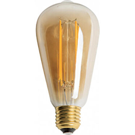 Cata 8W Rustik Led Ampul Uzun Flmanet 2700K Amber