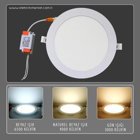 Cata 3 Watt Sıva Altı Led Panel Spot CT-5144 - Beyaz Işık - Alüminyum Kasa