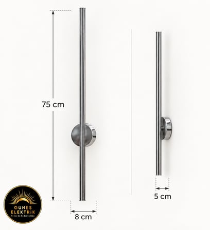 CATA CT-5211 KROM ÇUBUK APLİK 7 W, 75 CM 