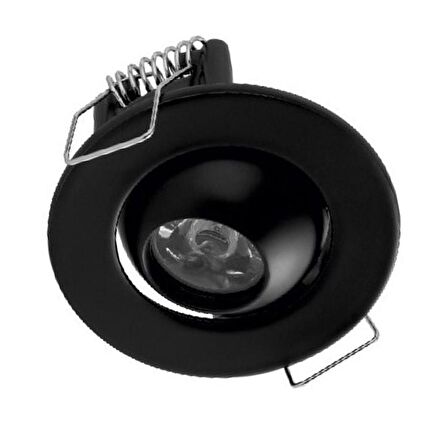 Cata 1W Siyah Kasa Led Spot (Hareketli) Beyaz Işık