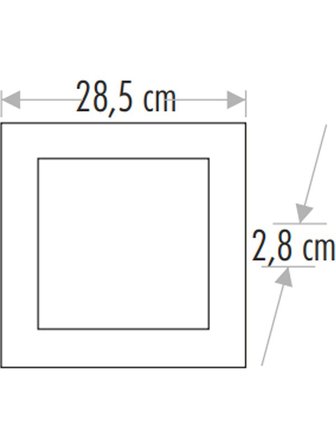 30 Watt Panel LED Armatür Sıva Üstü Kare Ct 5274 Beyaz Işık 6400K Metal  Kasa