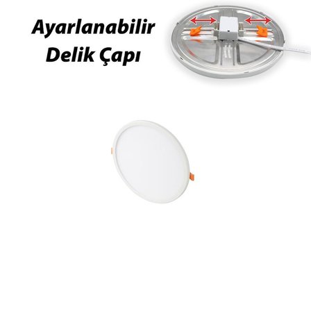 Cata 9 Watt Ayarlanabilir Plus Slim Panel Led Armatür 3200K Gün Işığı-  CT-5646G