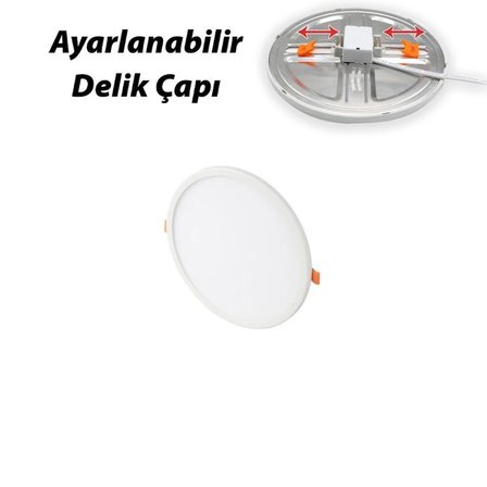 Cata 20 Watt Ayarlanabilir Plus Slim Panel Led Armatür 6400K Beyaz Işık - CT-5648B