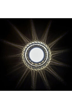 3 W Gardenya Led Cam Spot Kasası - Sarı Işık (4000K) - Yuvarlak - Sıva Altı - CT-6600