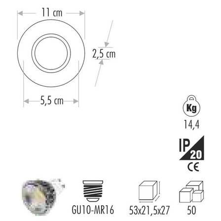 Cata İpek Cam Spot Led Efektli CT-6639 (Ampül ve Duy Hariç)