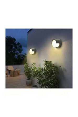 Asyagrup Cata ( Bora ) 7w Yuvarlak Modern Led Aplik / Siyah Kasa - Günışığı