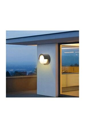 Asyagrup Cata ( Bora ) 7w Yuvarlak Modern Led Aplik / Siyah Kasa - Günışığı