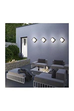 Asyagrup Cata ( Dominik ) 7w Kare Modern Led Aplik / Siyah Kasa - Günışığı