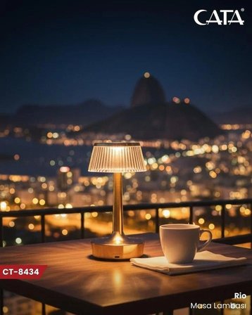 Cata Rio 3 Işık Renkli Şarjlı Masa Lambası CT-8434