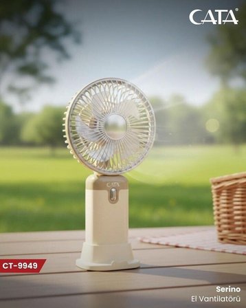 Cata Şarjlı Serino El Ve Masa Vantilatör Sarjli 17cm (7inç) CT-9949