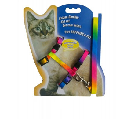 Multicolor Kedi Tasması