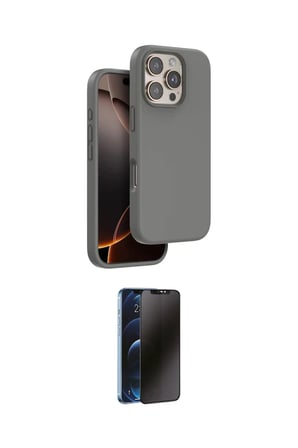 Apple Uyumlu iPhone  Pro Max Kılıf Kıvılcım Çizgi Serisi İkili Koruma Seti