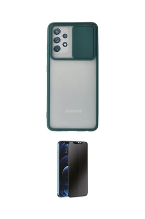 Samsung Uyumlu Galaxy A Kılıf Vadi Çizgi İkili Koruma Seti