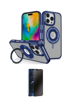 Apple Uyumlu iPhone  Pro Max Kılıf Nova Minimal Serisi İkili Koruma Seti